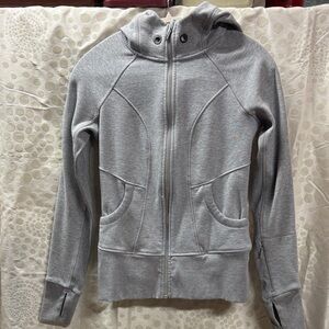 Athleta Grey zip up - size XS - no drawstring